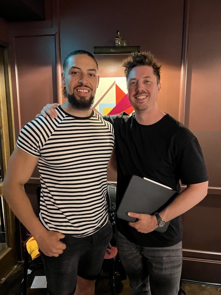 Liam Davies with Taylor Welch